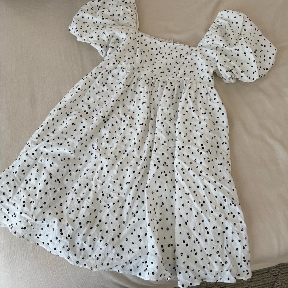Polka Dot Puff Sleeve Dress